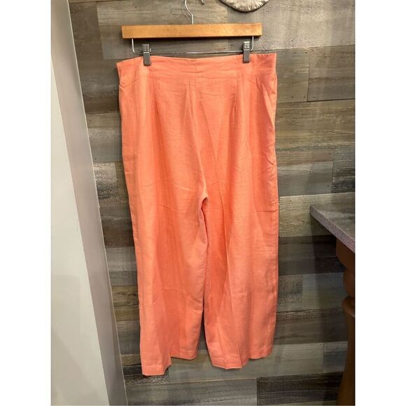 Bagatelle 14 NWT peach linen pleated waist dress pants w/side pockets - Picture 2 of 7